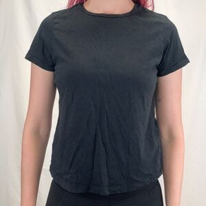ASOS Womens Casual Basic Black Tee T Shirt 8 Pullover Lightweight Organic Cotton
